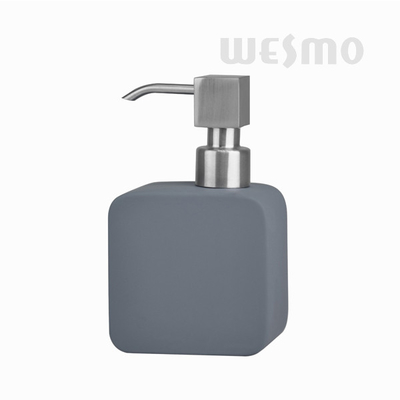 Black Sandstone Porcelain Bathroom Set , Include Lotion Dispenser / Cup