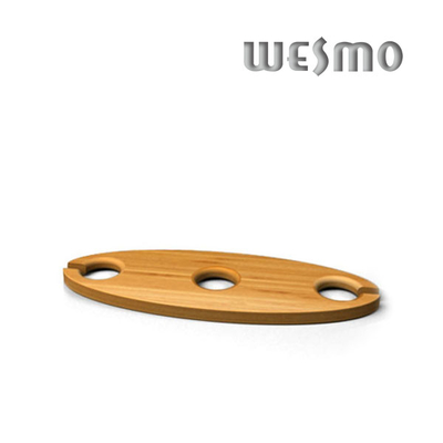 Eco Friendly Olivary Bamboo Wine Glass Caddy, Personalized Wine Accessories