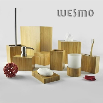 9 Piece Modern Smooth and Anti Water Bamboo Bathroom Sets
