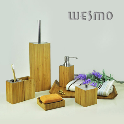 Smooth 7 Piece Bamboo Bathroom Sets, Eco Friendly