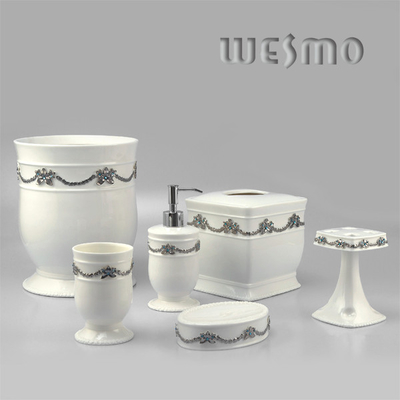 6 Piece Ceramic Bathroom Accessories Sets