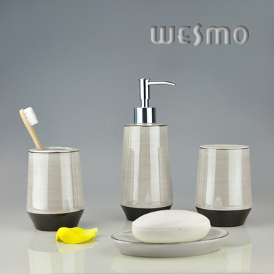 Low Water Absorption Stone Color Porcelain Bathroom Accessories With OEM (WBC0618D)
